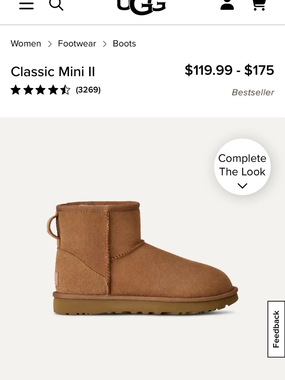 UGG Classic Mini II Chestnut/Shearling Boot